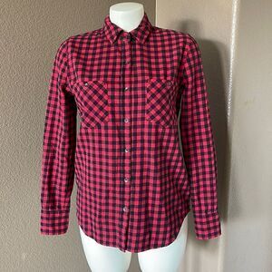 True Religion red and black plaid flannel size xs